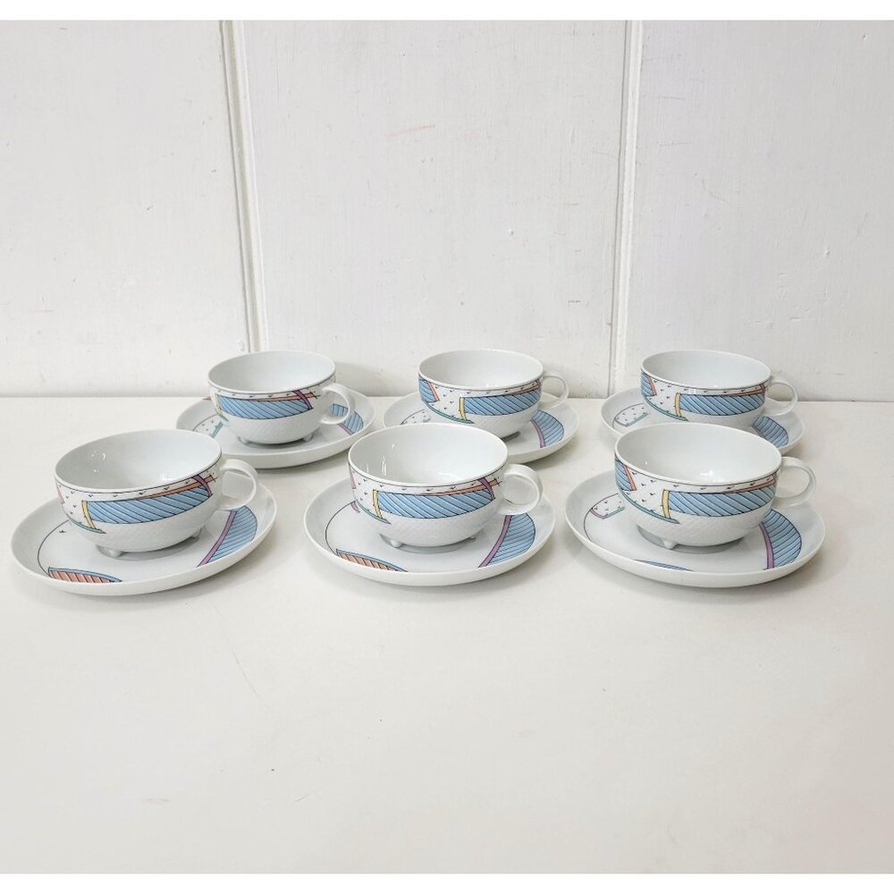 Rosenthal Germany New Wave Studio-Line Cups and Saucers Set of Six - Picture 7 of 7